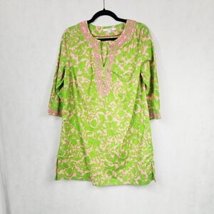 Boden Pink & Green Tunic Dress